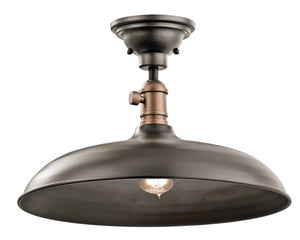 Kichler - 42585OZ - One Light Pendant/Semi Flush Mount - Cobson - Olde Bronze