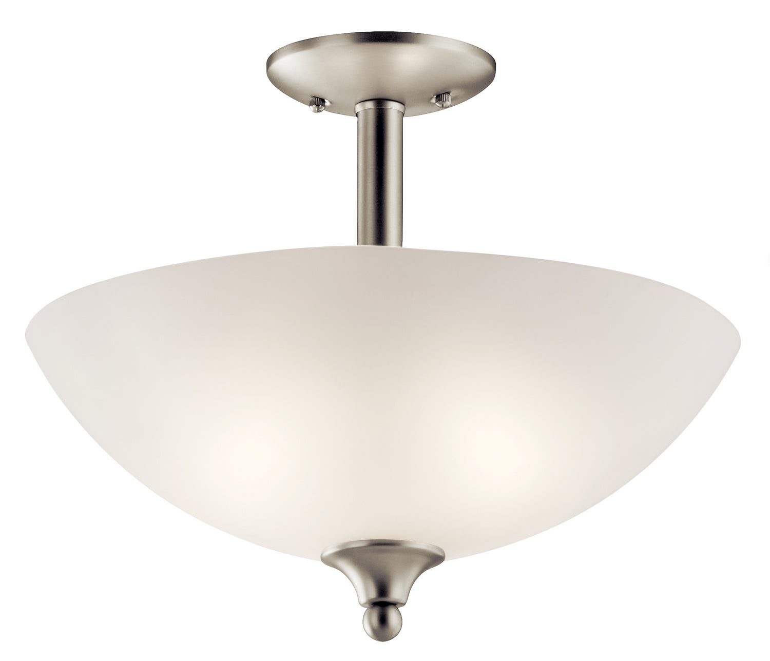 Kichler - 43641NI - Two Light Pendant/Semi Flush Mount - Jolie - Brushed Nickel