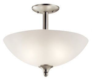 Kichler - 43641NI - Two Light Pendant/Semi Flush Mount - Jolie - Brushed Nickel