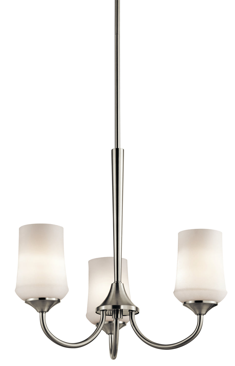 Kichler - 43664NI - Three Light Chandelier - Aubrey - Brushed Nickel