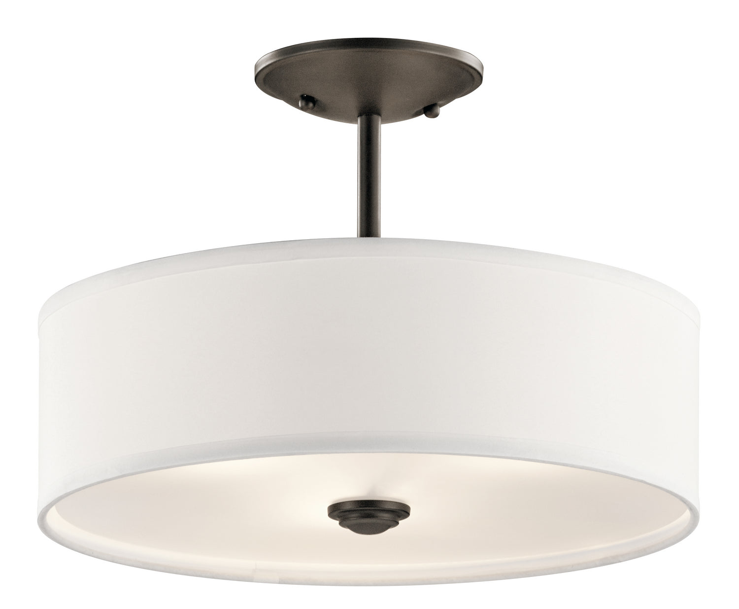 Kichler - 43675OZ - Three Light Semi Flush Mount - Shailene - Olde Bronze