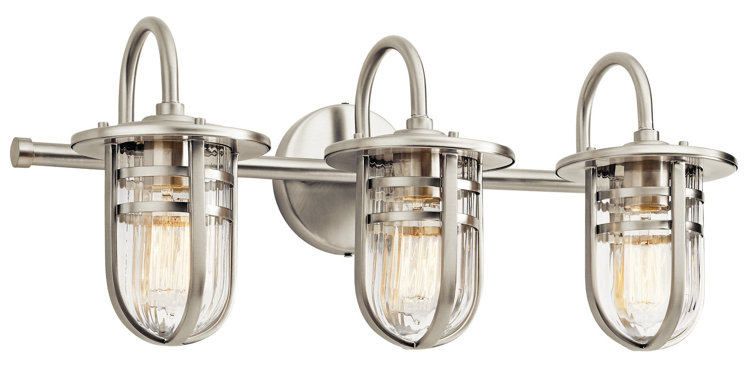 Kichler - 45133NI - Three Light Bath - Caparros - Brushed Nickel