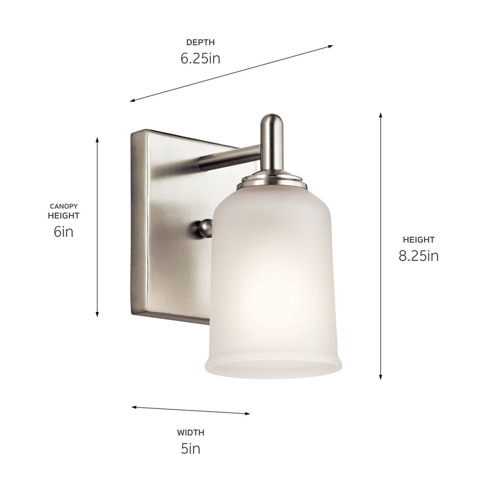 Kichler - 45572NI - One Light Wall Sconce - Shailene - Brushed Nickel