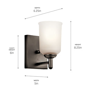 Kichler - 45572OZ - One Light Wall Sconce - Shailene - Olde Bronze