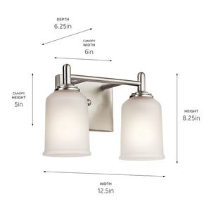 Kichler - 45573NI - Two Light Bath - Shailene - Brushed Nickel