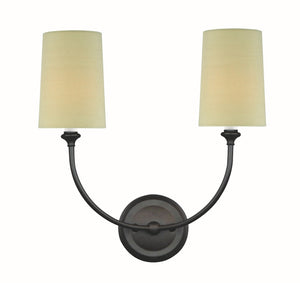 Crystorama - 2242-DB - Two Light Wall Sconce - Sylvan - Dark Bronze