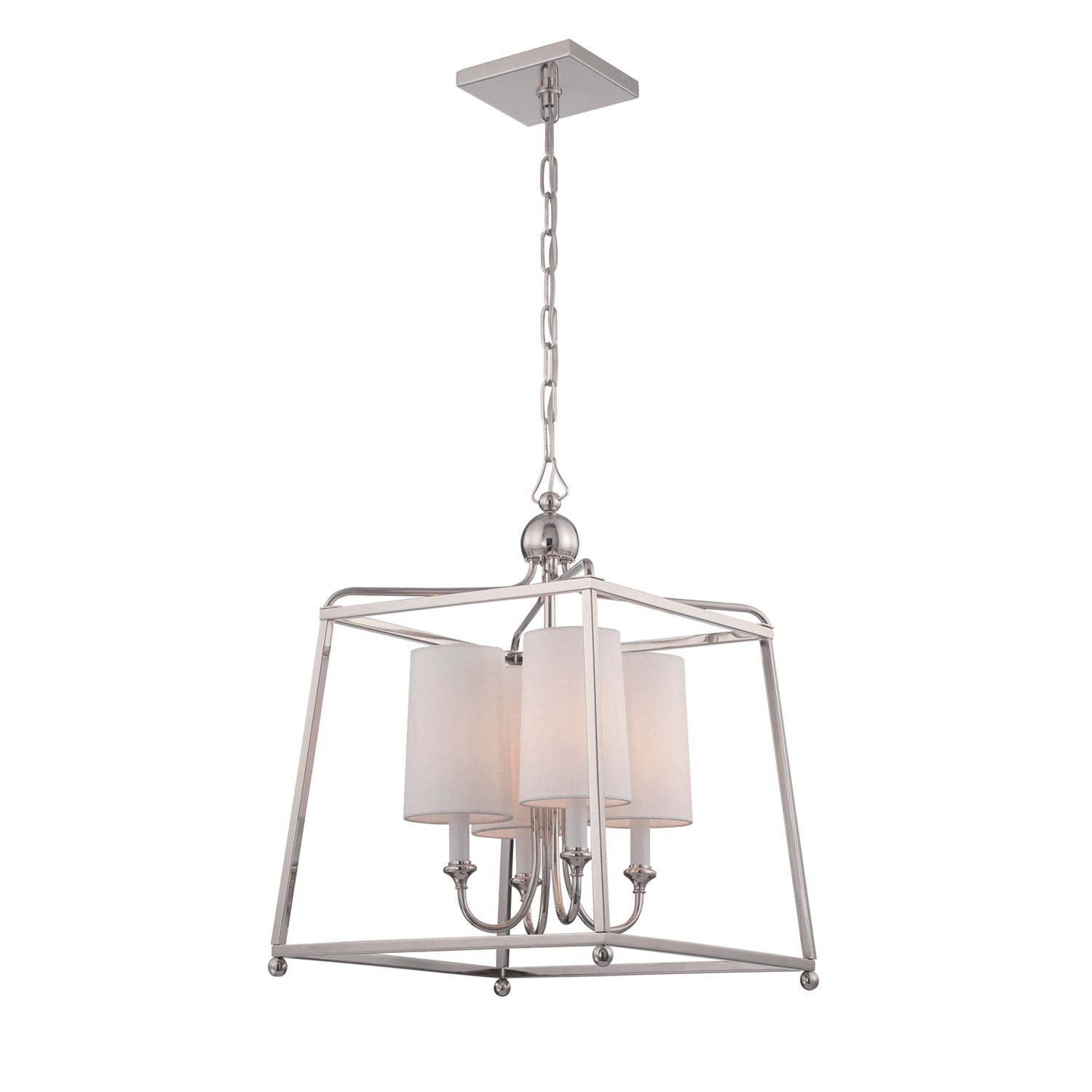 Crystorama - 2245-PN - Four Light Chandelier - Sylvan - Polished Nickel