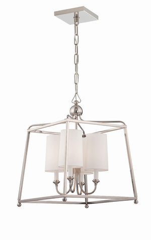 Crystorama - 2245-PN - Four Light Chandelier - Sylvan - Polished Nickel