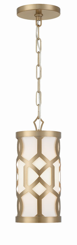 Crystorama - 2260-AG - One Light Pendant - Jennings - Aged Brass