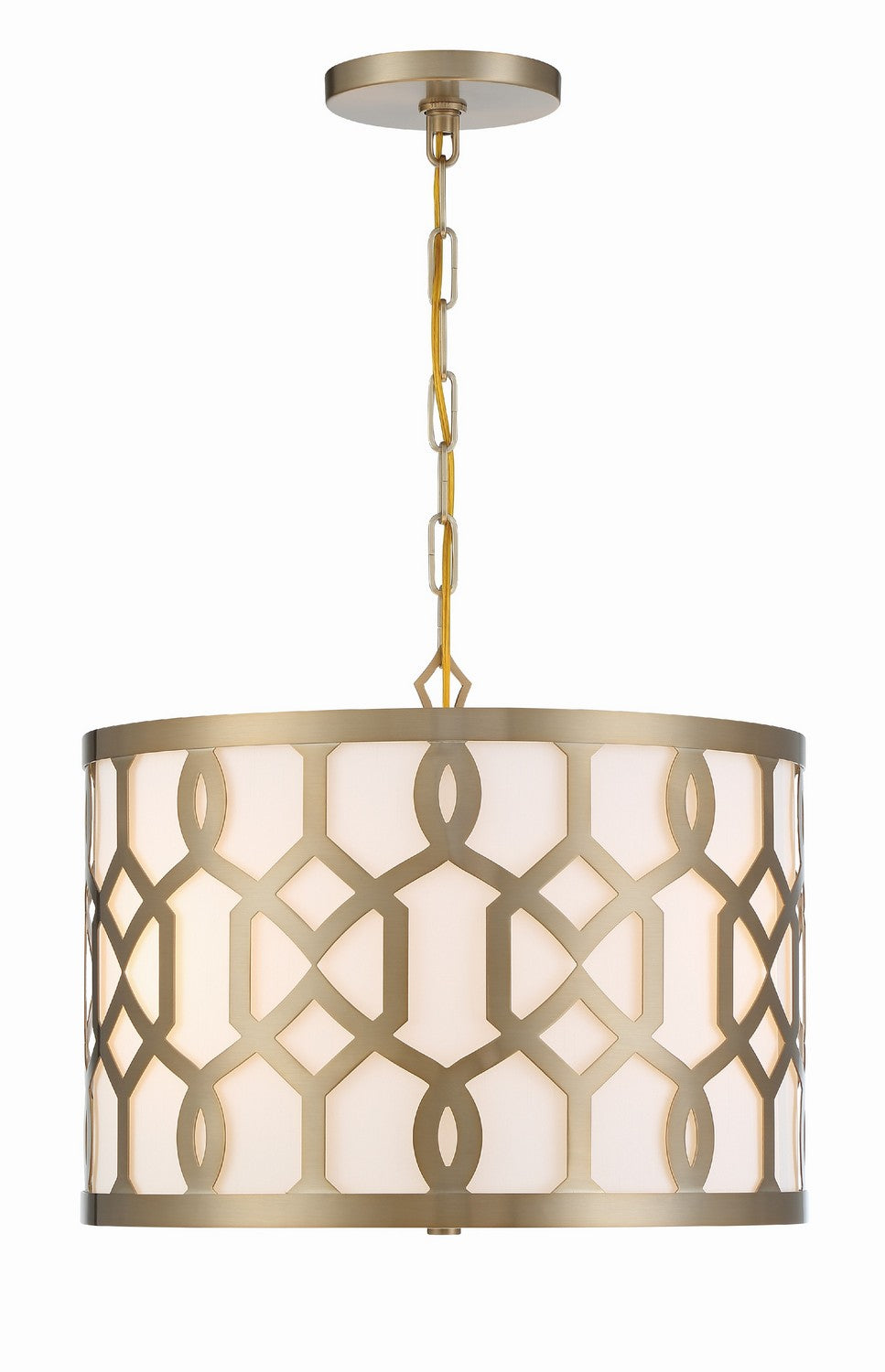 Crystorama - 2265-AG - Three Light Chandelier - Jennings - Aged Brass