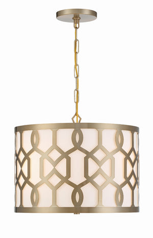 Crystorama - 2265-AG - Three Light Chandelier - Jennings - Aged Brass