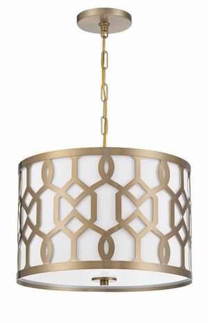 Crystorama - 2265-AG - Three Light Chandelier - Jennings - Aged Brass