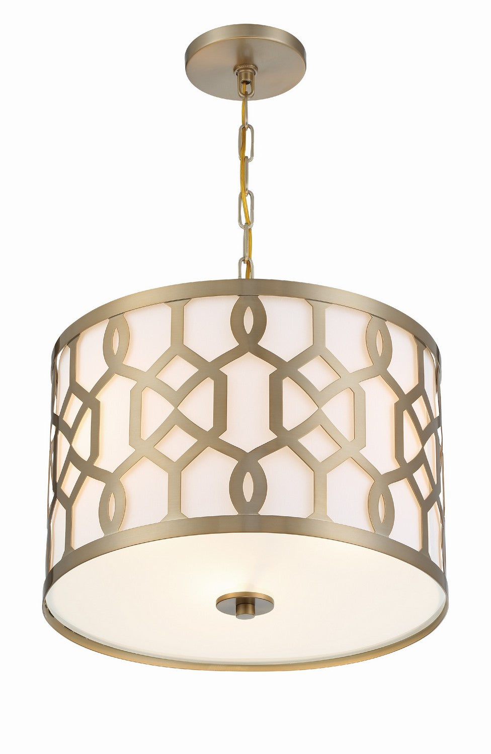 Crystorama - 2265-AG - Three Light Chandelier - Jennings - Aged Brass