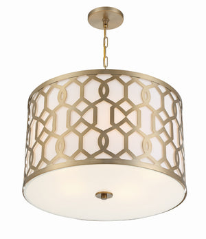 Crystorama - 2266-AG - Five Light Chandelier - Jennings - Aged Brass