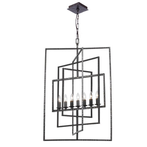 Crystorama - 339-RS - Seven Light Chandelier - Capri - Raw Steel