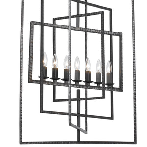 Crystorama - 339-RS - Seven Light Chandelier - Capri - Raw Steel