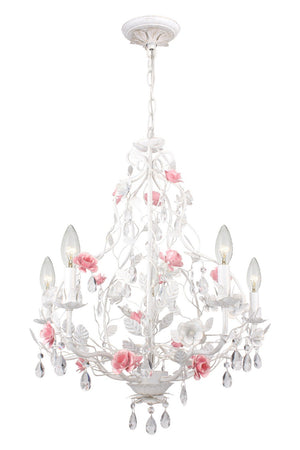 Crystorama - 4856-WW - Five Light Chandelier - Lola - Wet White