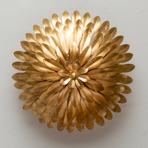 Crystorama - 505-GA - Four Light Semi Flush Mount - Broche - Antique Gold