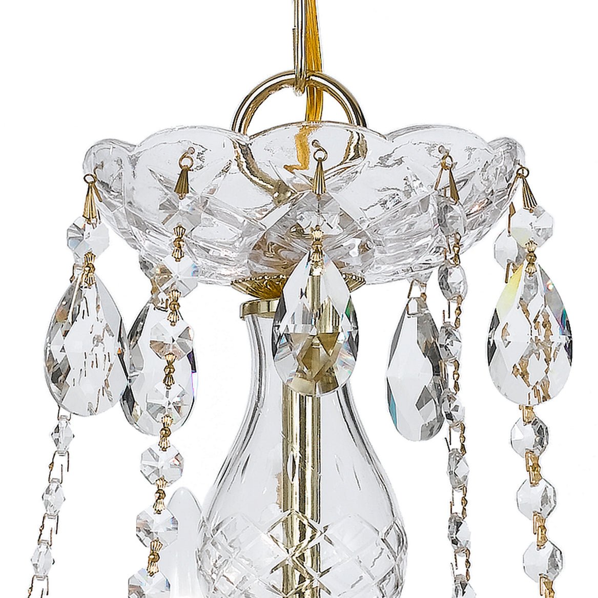 Crystorama - 5085-PB-CL-MWP - Five Light Chandelier - Traditional Crystal - Polished Brass