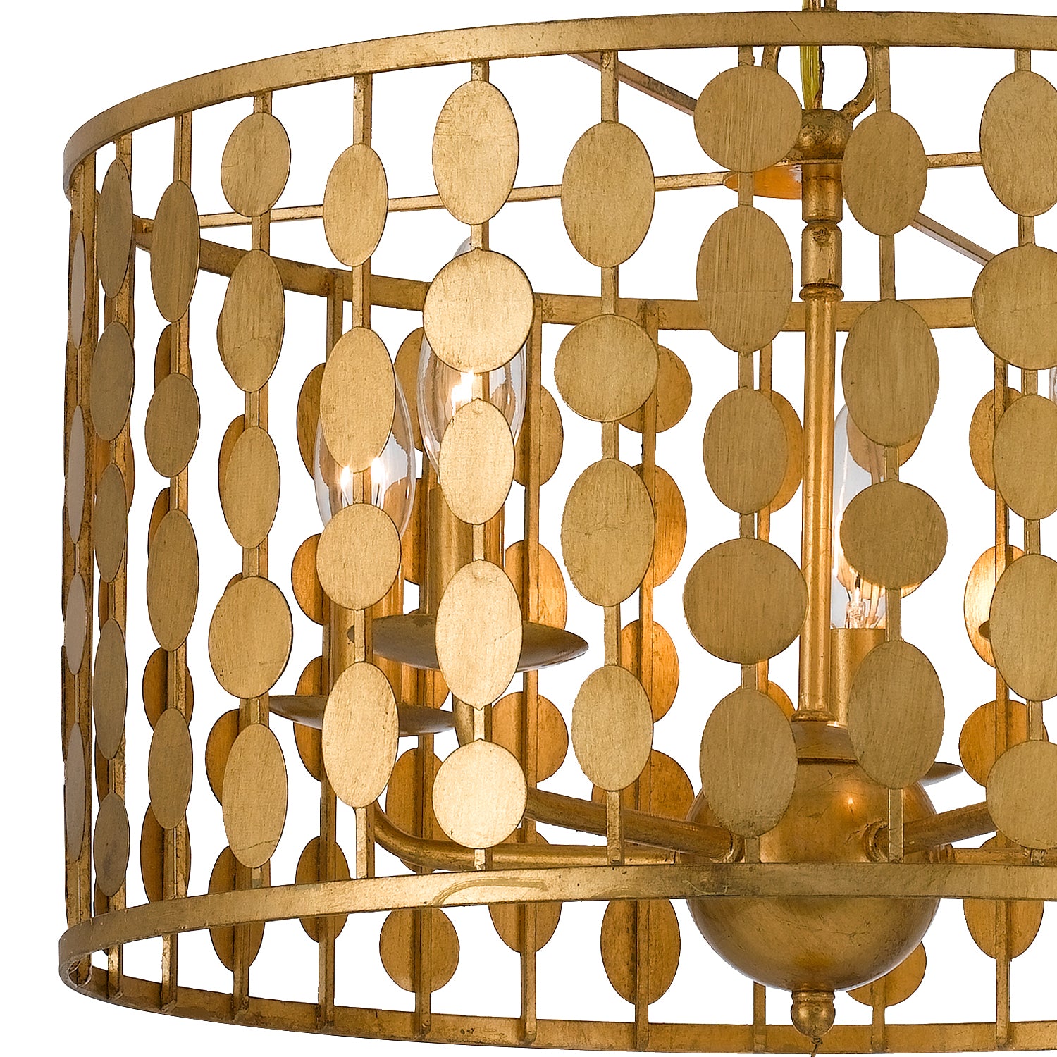 Crystorama - 545-GA - Five Light Chandelier - Layla - Antique Gold