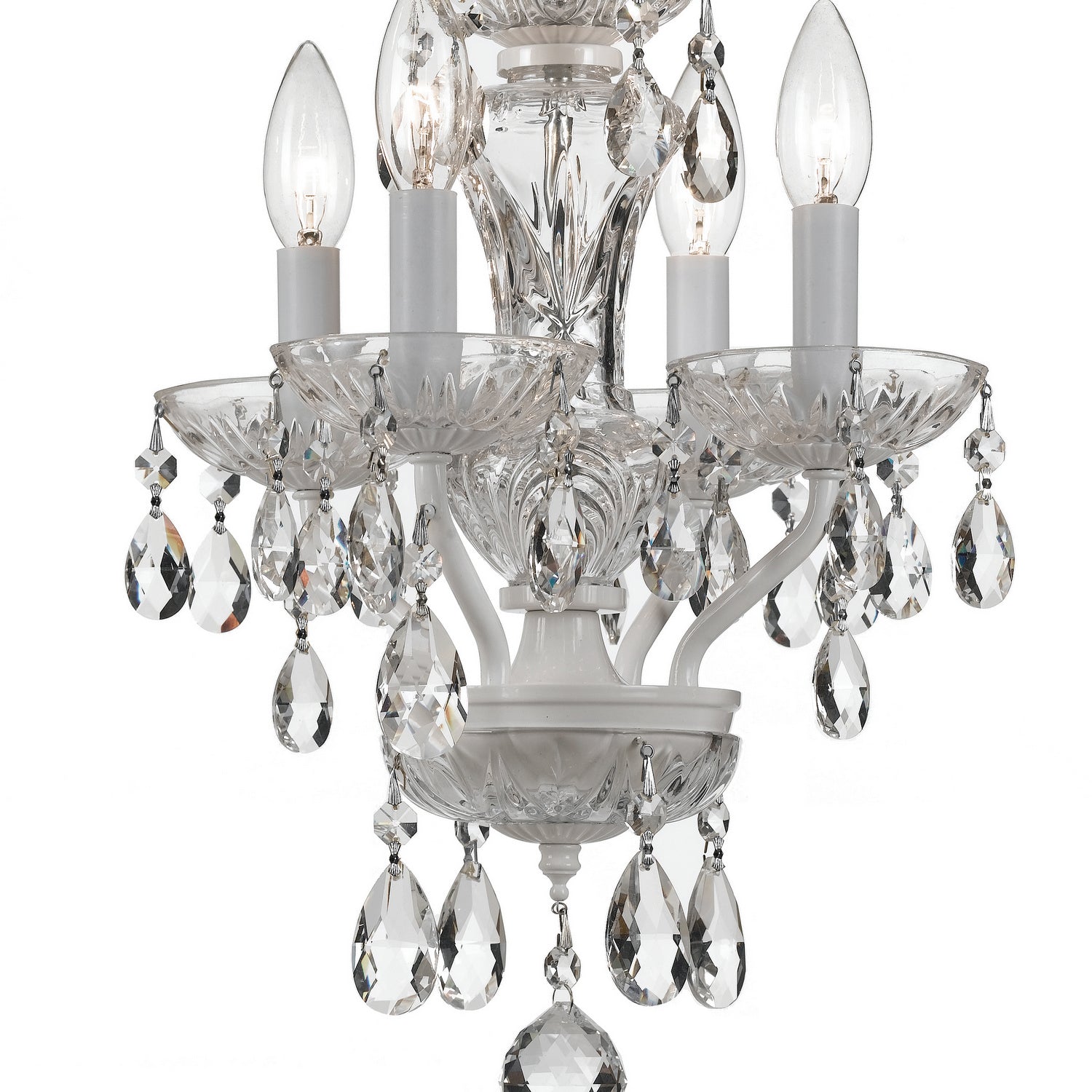 Crystorama - 5534-WW-CL-MWP - Four Light Mini Chandelier - Traditional Crystal - Wet White