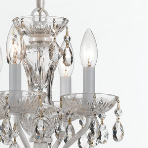 Crystorama - 5534-WW-CL-MWP - Four Light Mini Chandelier - Traditional Crystal - Wet White