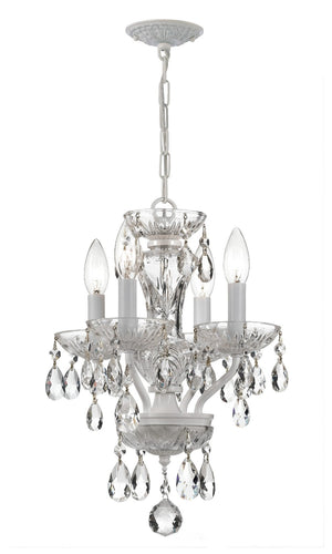 Crystorama - 5534-WW-CL-MWP - Four Light Mini Chandelier - Traditional Crystal - Wet White