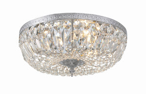 Crystorama - 716-CH-CL-SAQ - Three Light Flush Mount - Waltham - Polished Chrome