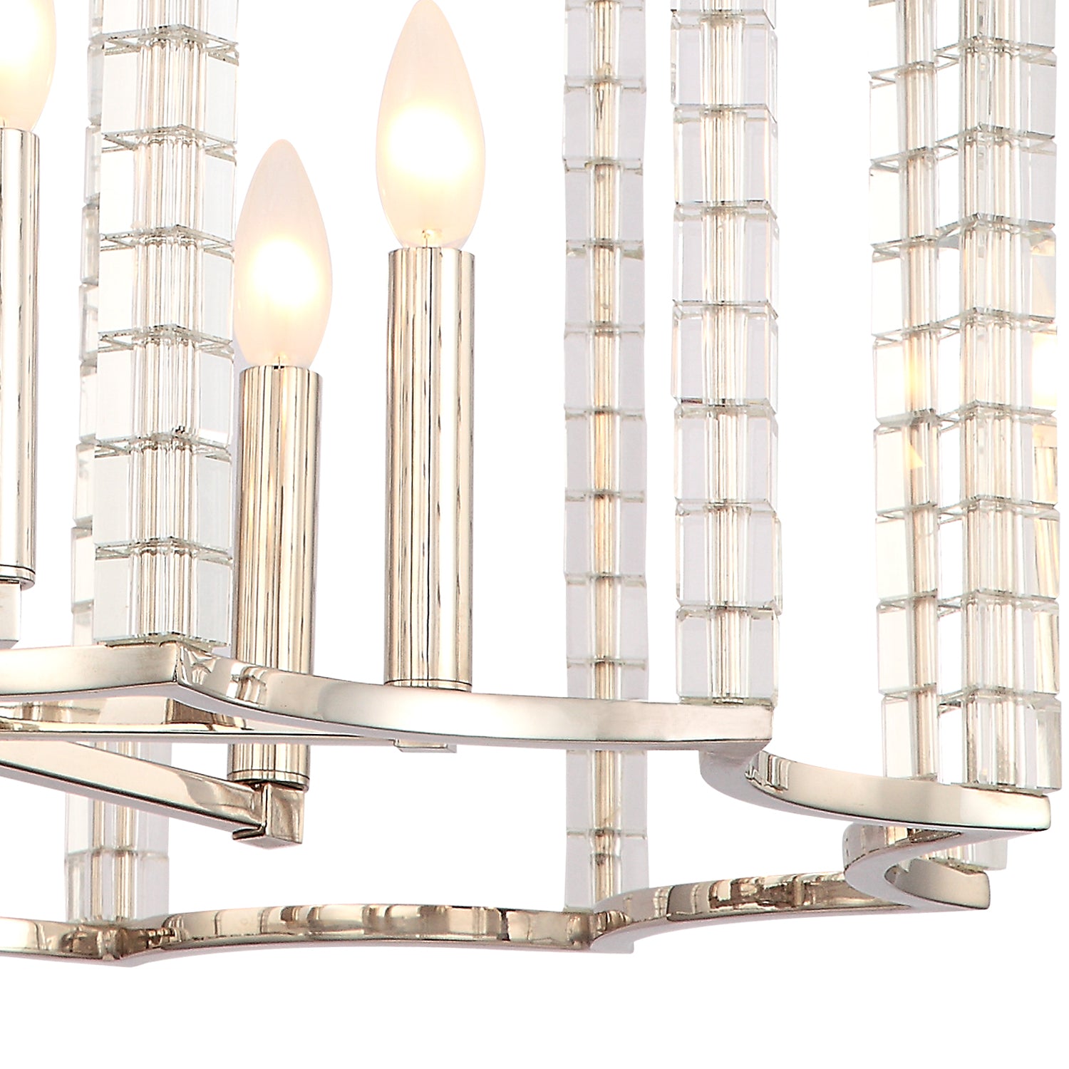 Crystorama - 8856-PN - Six Light Chandelier - Carson - Polished Nickel