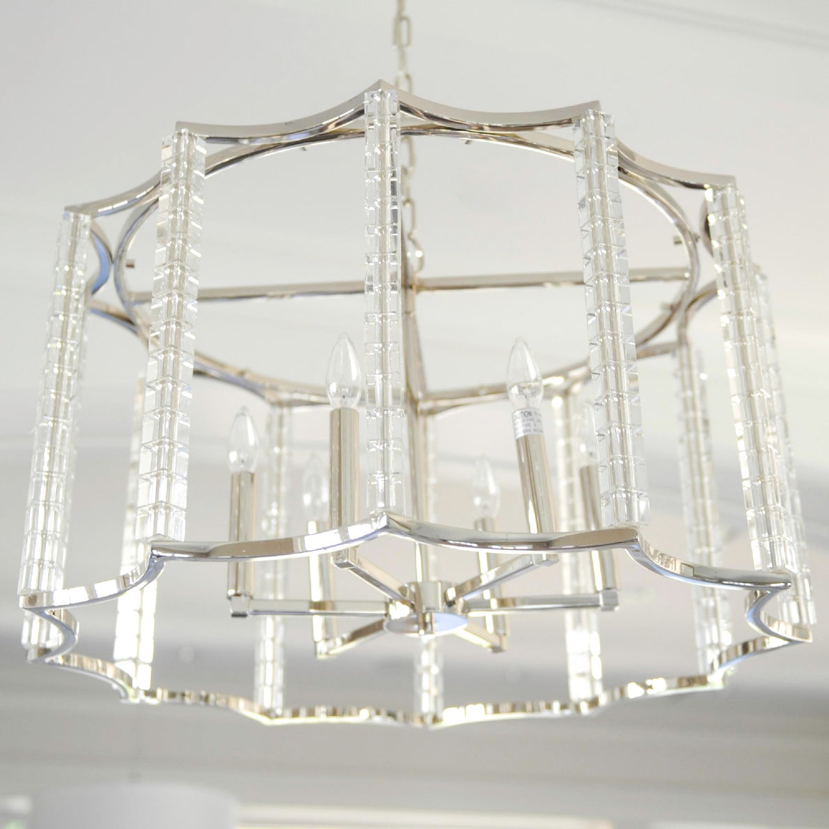 Crystorama - 8856-PN - Six Light Chandelier - Carson - Polished Nickel