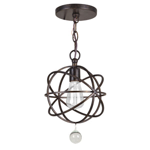 Crystorama - 9220-EB - One Light Pendant - Solaris - English Bronze