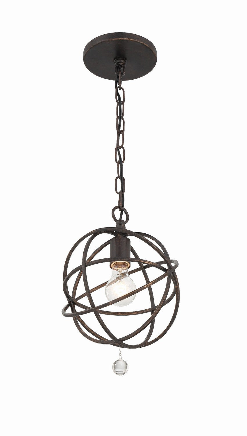 Crystorama - 9220-EB - One Light Pendant - Solaris - English Bronze