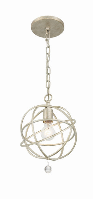 Crystorama - 9220-OS - One Light Pendant - Solaris - Olde Silver