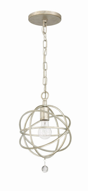 Crystorama - 9220-OS - One Light Pendant - Solaris - Olde Silver