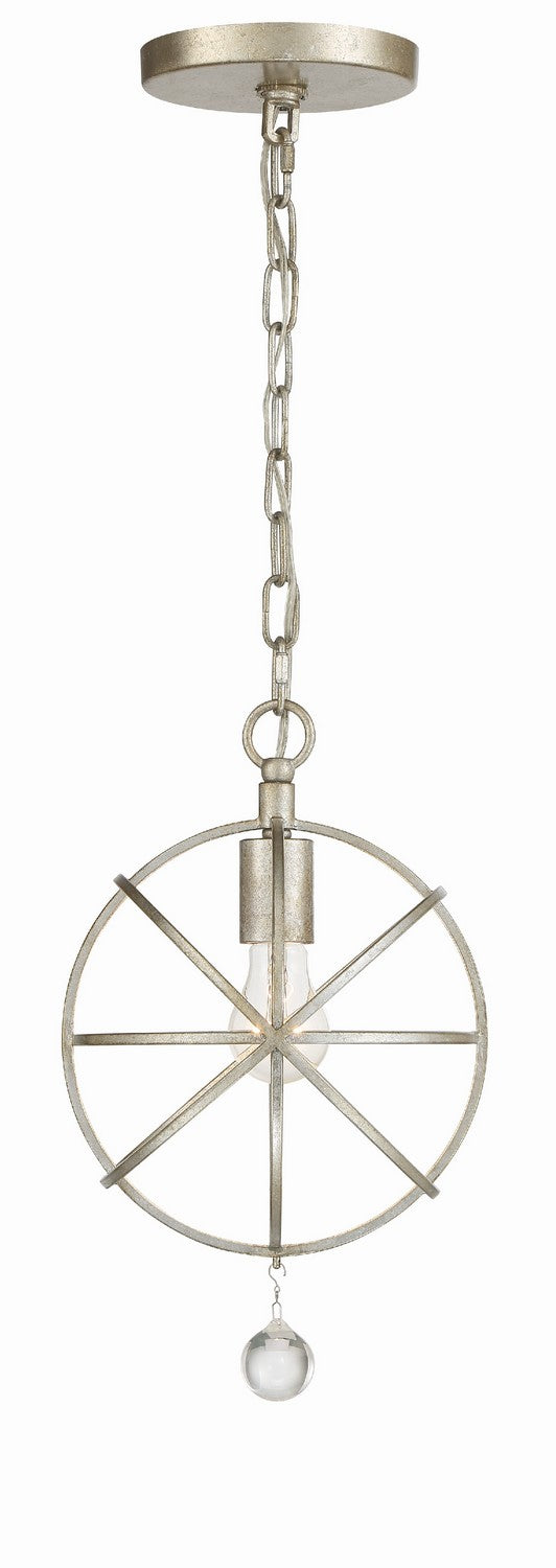 Crystorama - 9220-OS - One Light Pendant - Solaris - Olde Silver