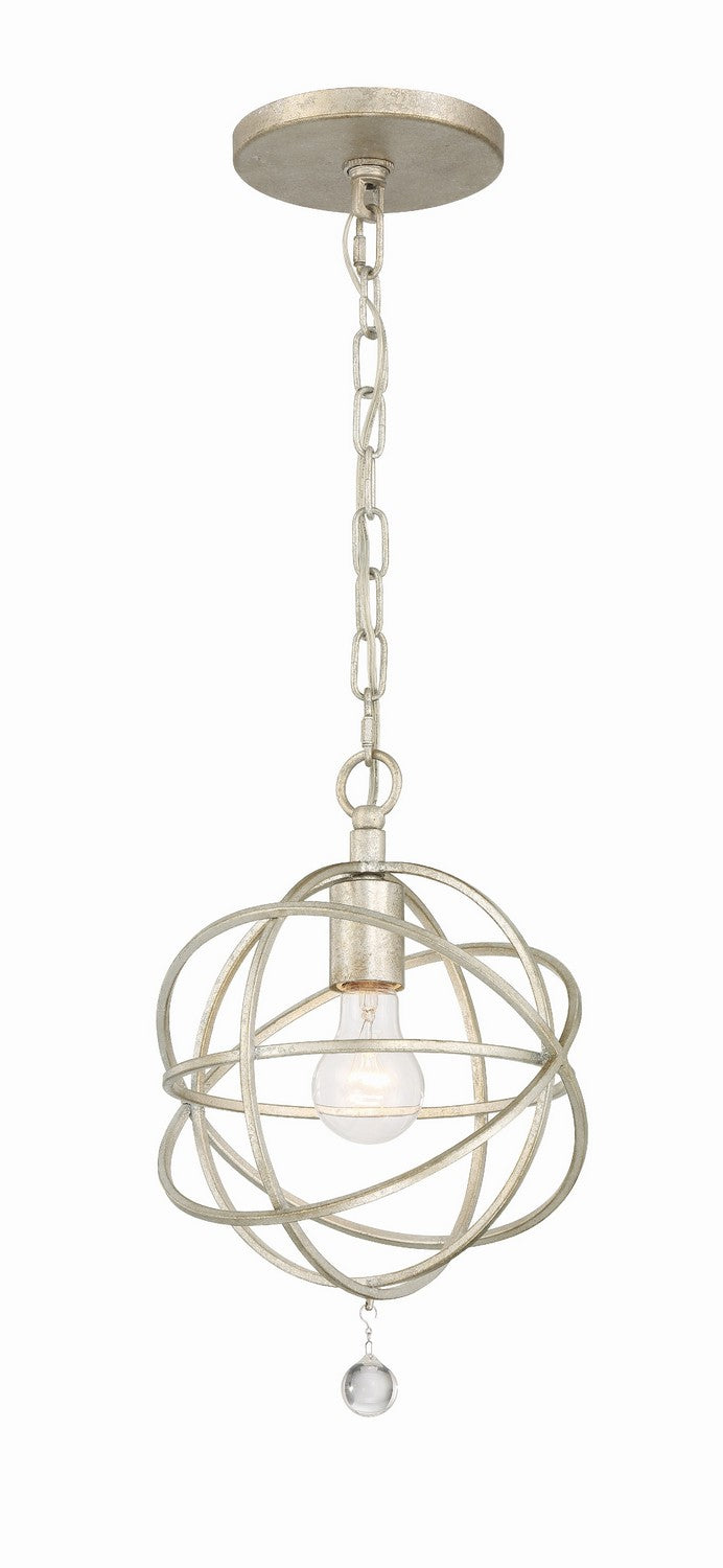 Crystorama - 9220-OS - One Light Pendant - Solaris - Olde Silver