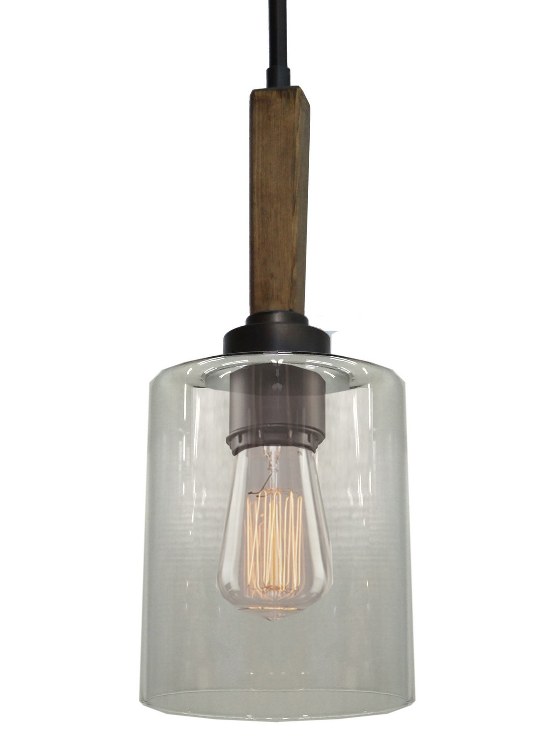 Artcraft - AC10141BU - One Light Pendant - Legno Rustico - Brunito Bronze