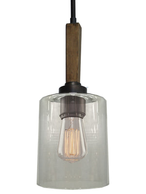 Artcraft - AC10141BU - One Light Pendant - Legno Rustico - Brunito Bronze