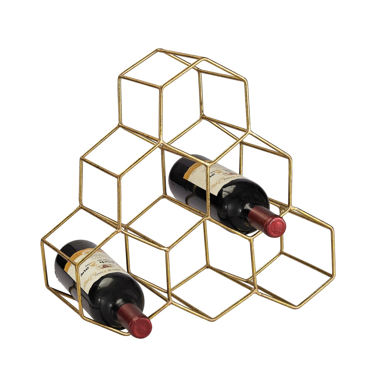 ELK Home - 51-026 - Wine Rack - Angular Study - Gold