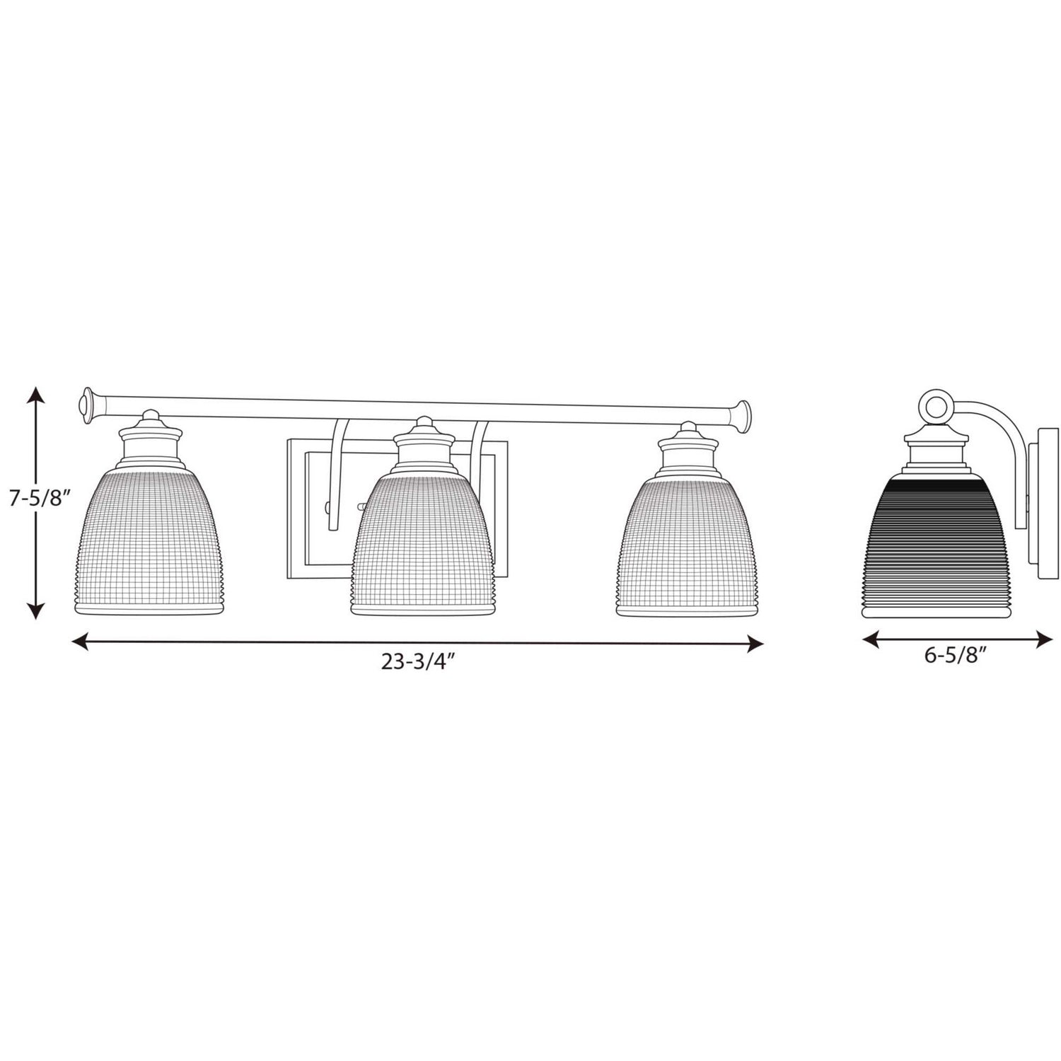 Progress Lighting - P2117-15 - Three Light Bath - Lucky - Polished Chrome