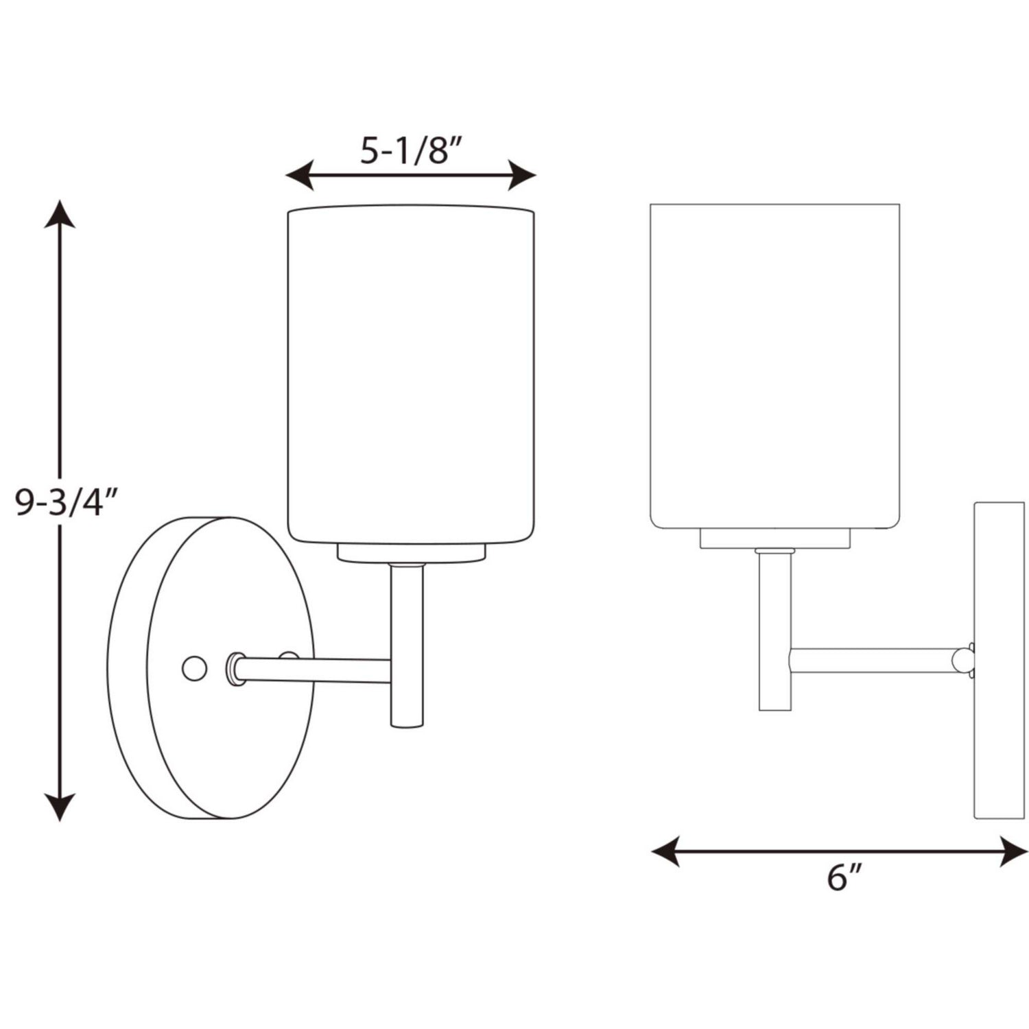 Progress Lighting - P2131-104 - One Light Bath Bracket - Replay - Polished Nickel