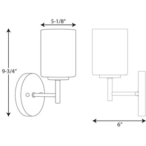 Progress Lighting - P2131-104 - One Light Bath Bracket - Replay - Polished Nickel