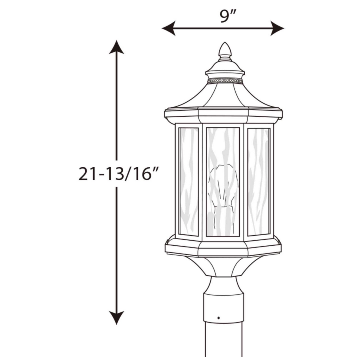 Progress Lighting - P6429-31 - One Light Post Lantern - Edition - Black