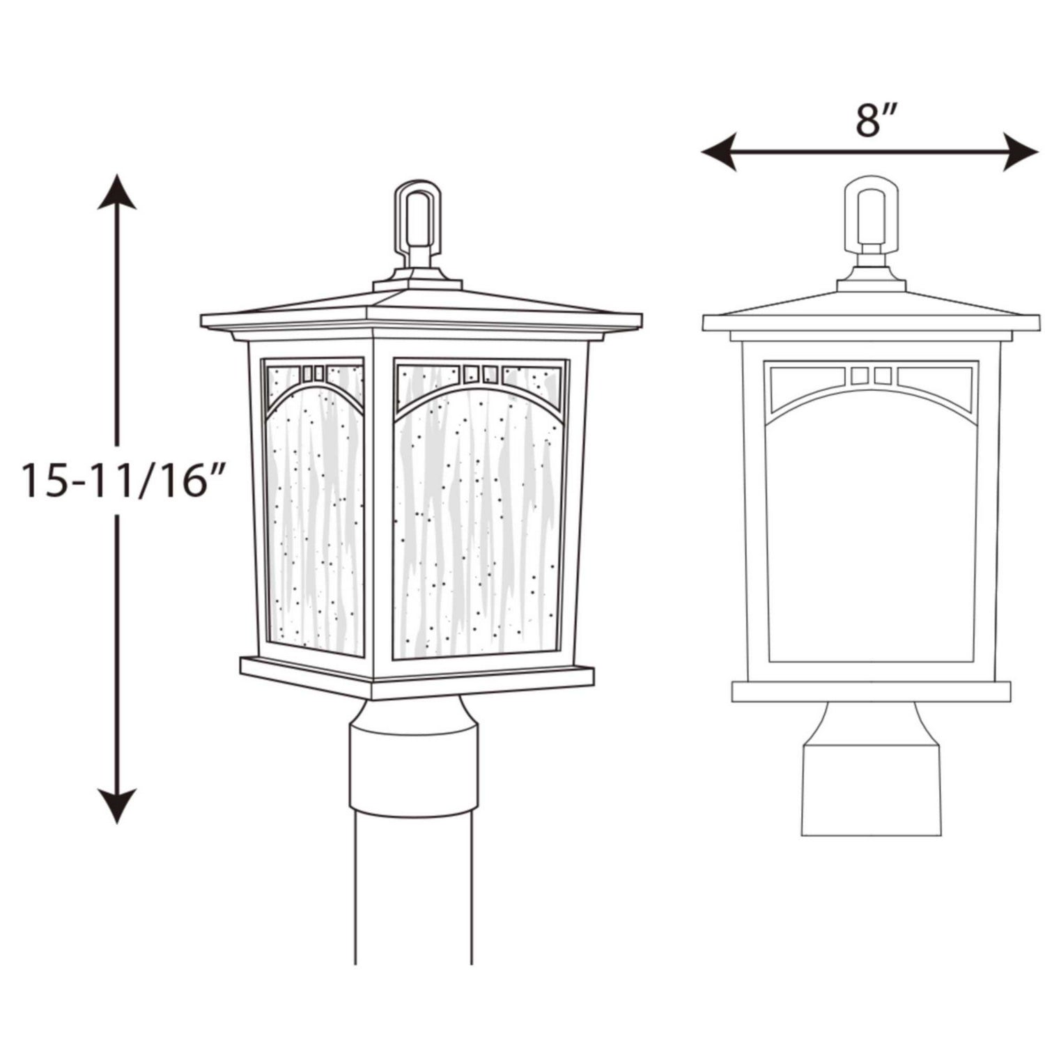 Progress Lighting - P6452-20 - One Light Post Lantern - Residence - Antique Bronze