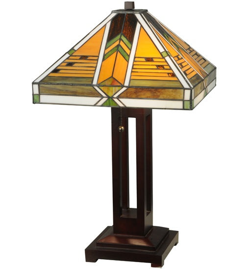 Meyda Tiffany - 130749 - Table Lamp - Abilene - Mahogany Bronze