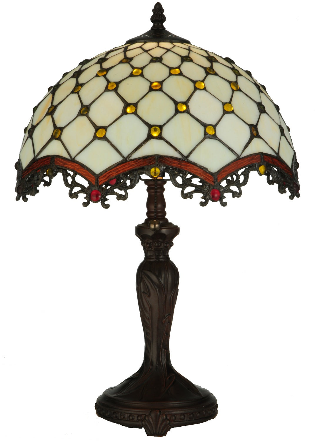 Meyda Tiffany - 130761 - One Light Table Lamp - Jeweled Katherine - Mahogany Bronze