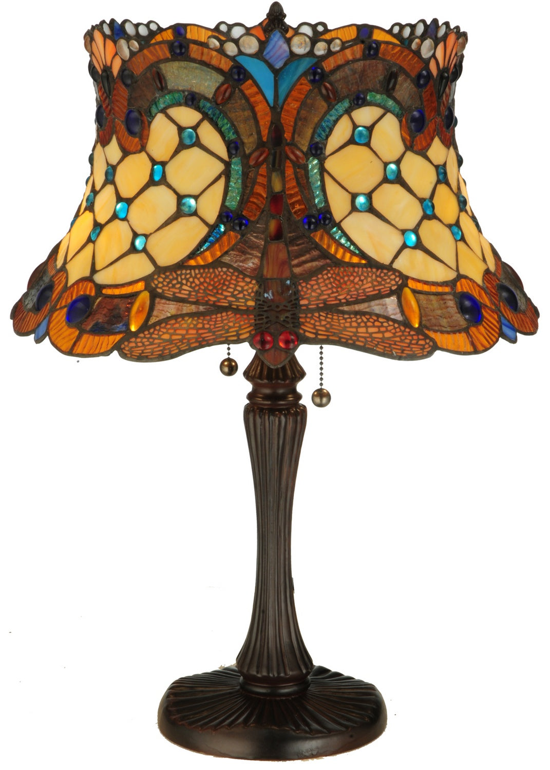 Meyda Tiffany - 130762 - Two Light Table Lamp - Hanginghead Dragonfly - Mahogany Bronze