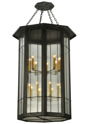 Meyda Tiffany - 131145 - 16 Light Pendant - West Albany - Antique Iron Gate