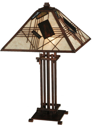 Meyda Tiffany - 131508 - Two Light Table Lamp - Magnetism - Mahogany Bronze