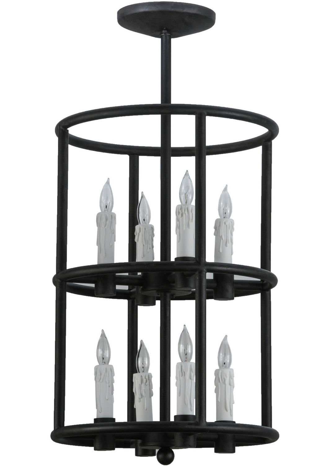 Meyda Tiffany - 132598 - Eight Light Pendant - Cilindro - Costello Black